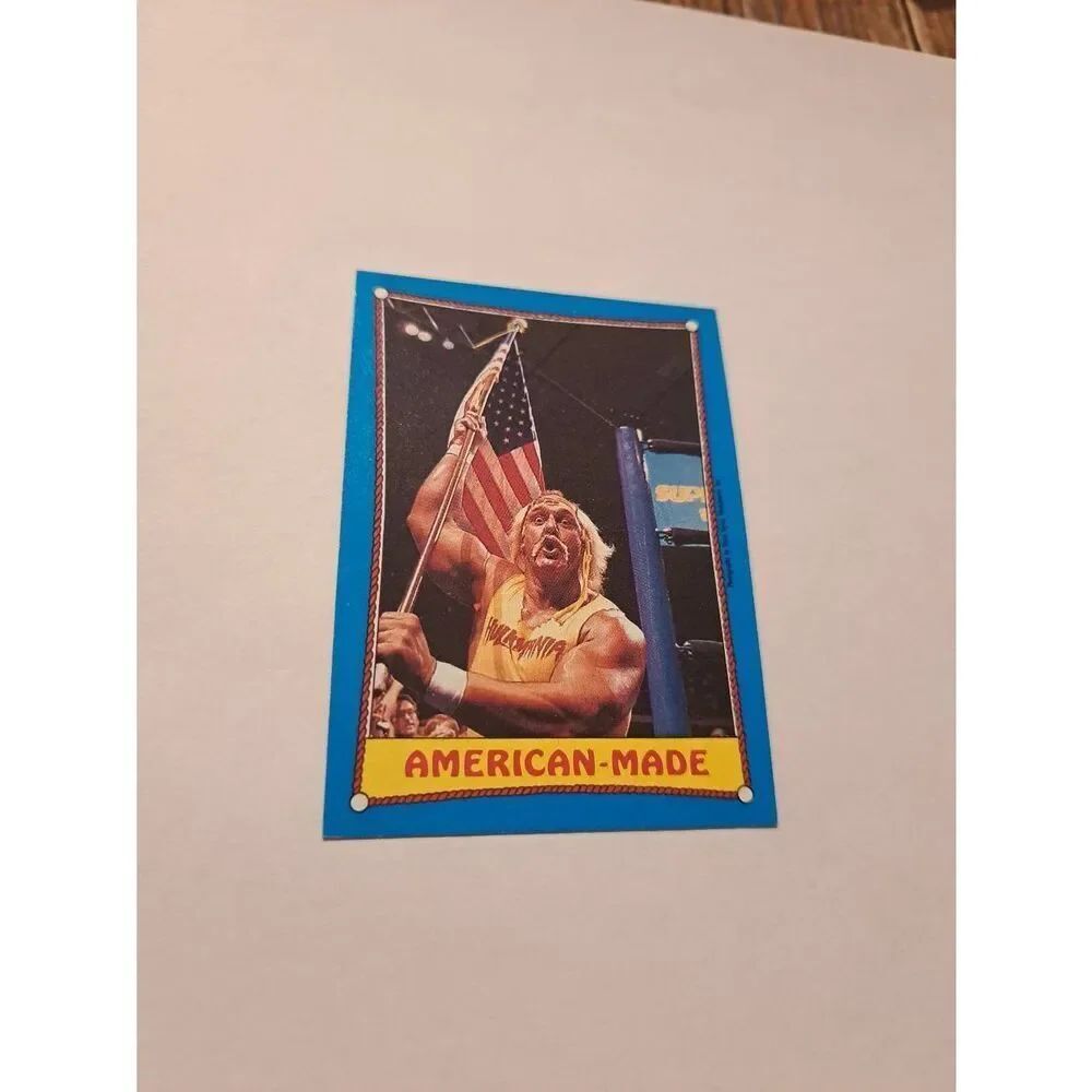 1987 Topps WWF Hulk Hogan #35 American Made Wrestling Trading Card Vintage